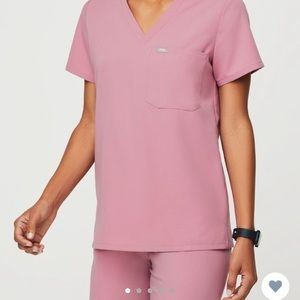 women's Chalk Pink Catarina - One-Pocket Scrub Top - XXS / Chalk Pink